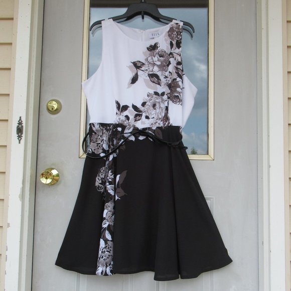 Elle Dresses & Skirts - NWT elle  floral print dress  with bow belt XXL